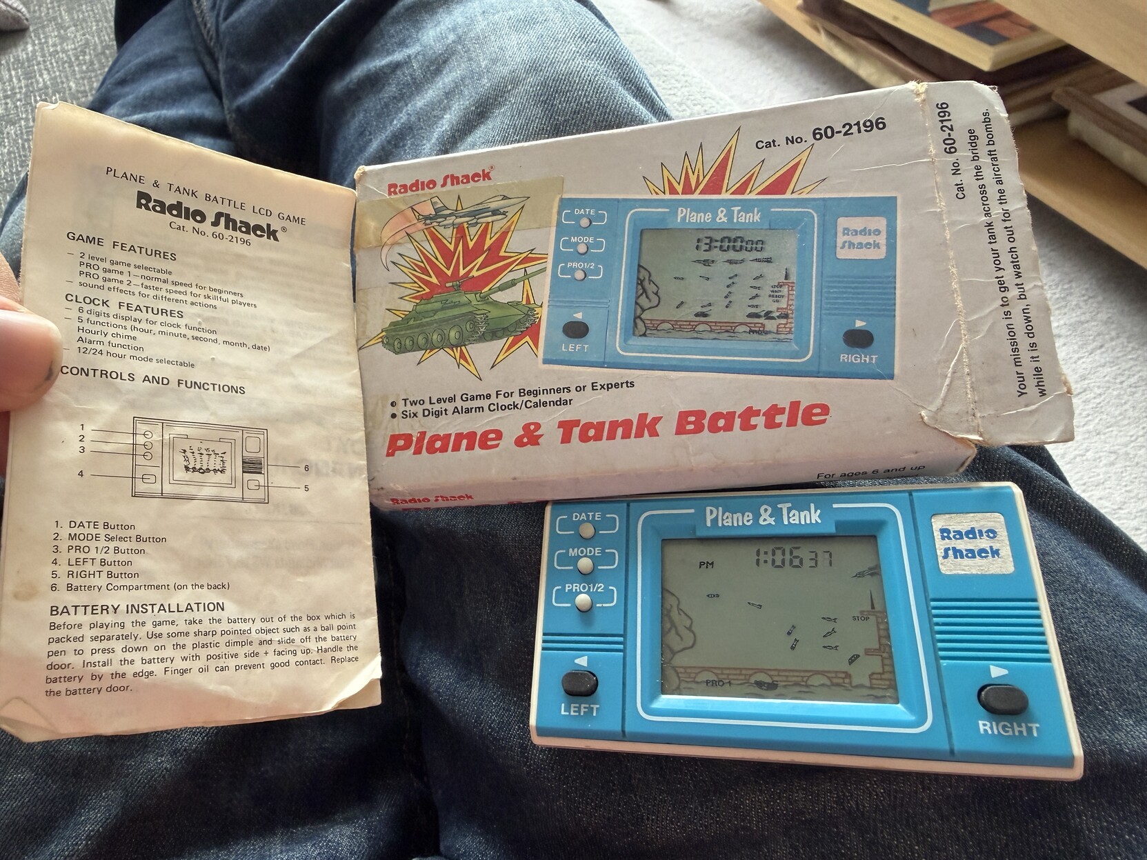 Boxed Handheld Plane And Tank Electronic Game from the 80s.